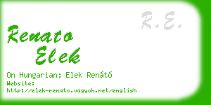 renato elek business card